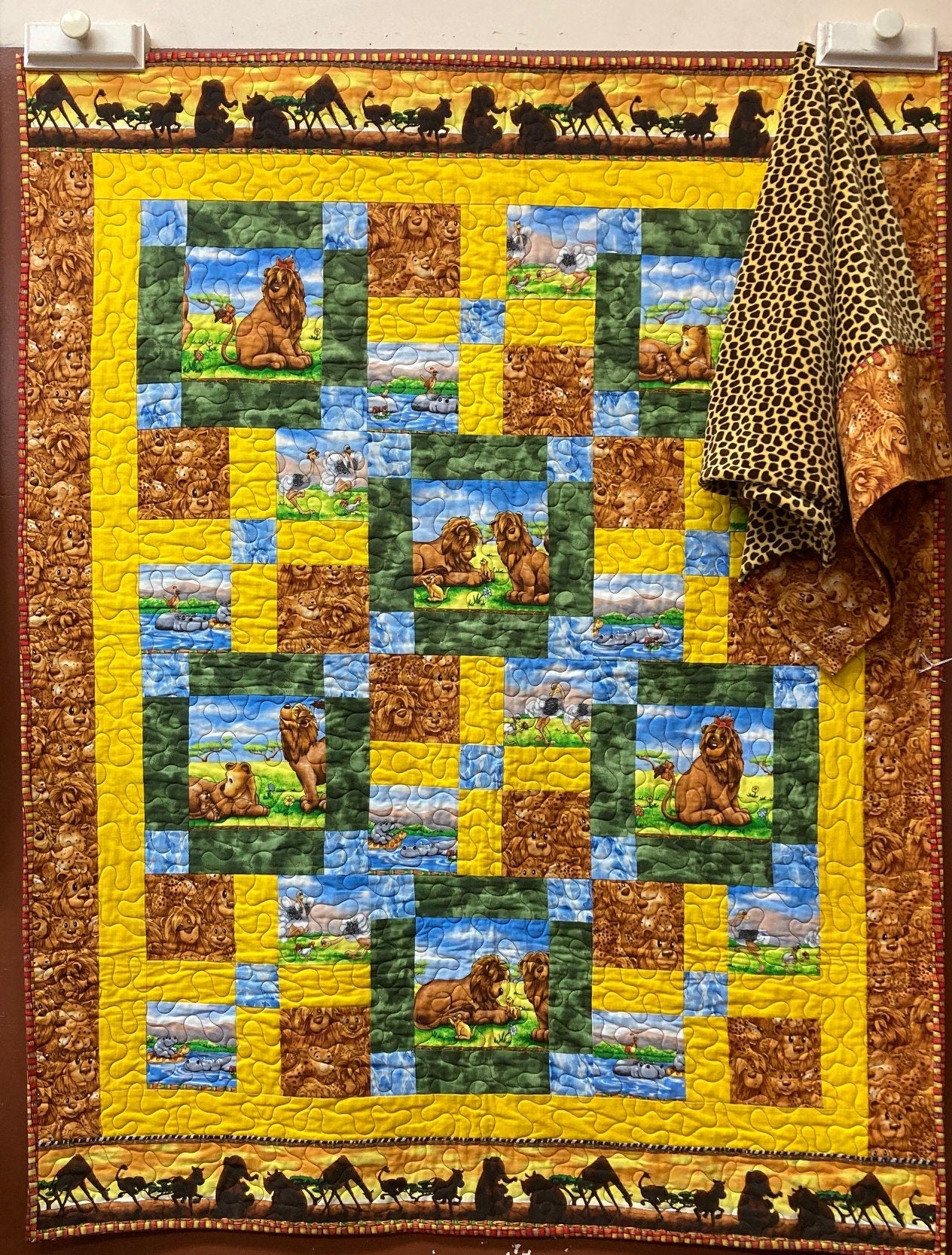 Lions Oh My...Child's Quilt and Pillowcase...Lap/Crib Quilt