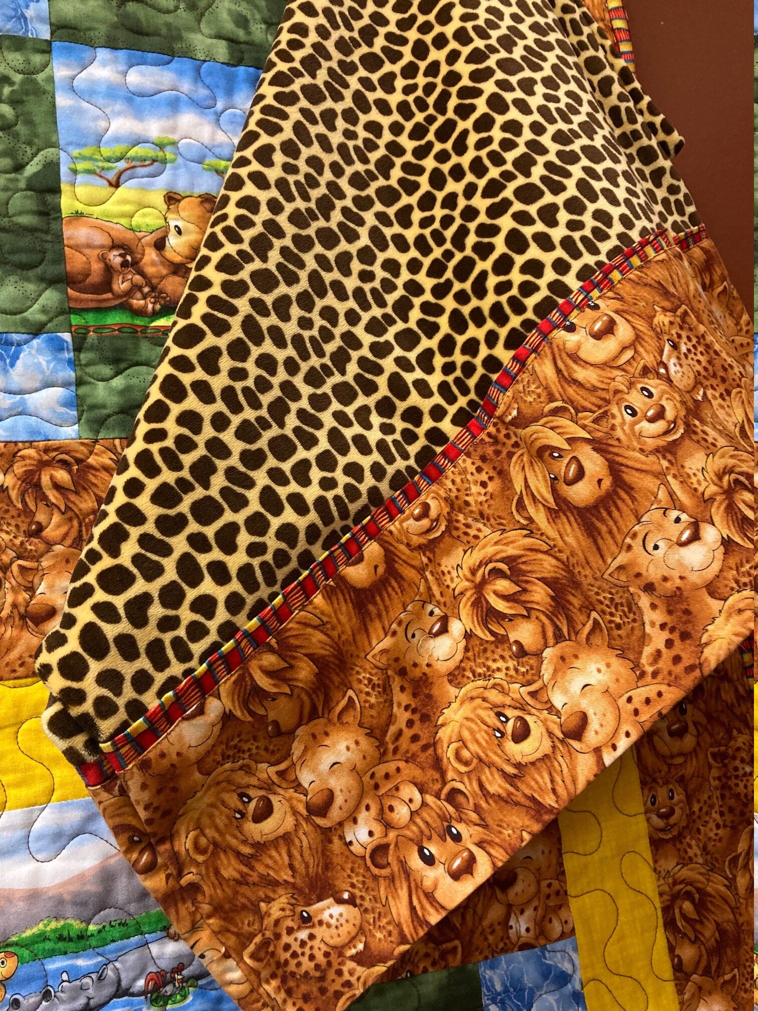 Lions Oh My...Child's Quilt and Pillowcase...Lap/Crib Quilt