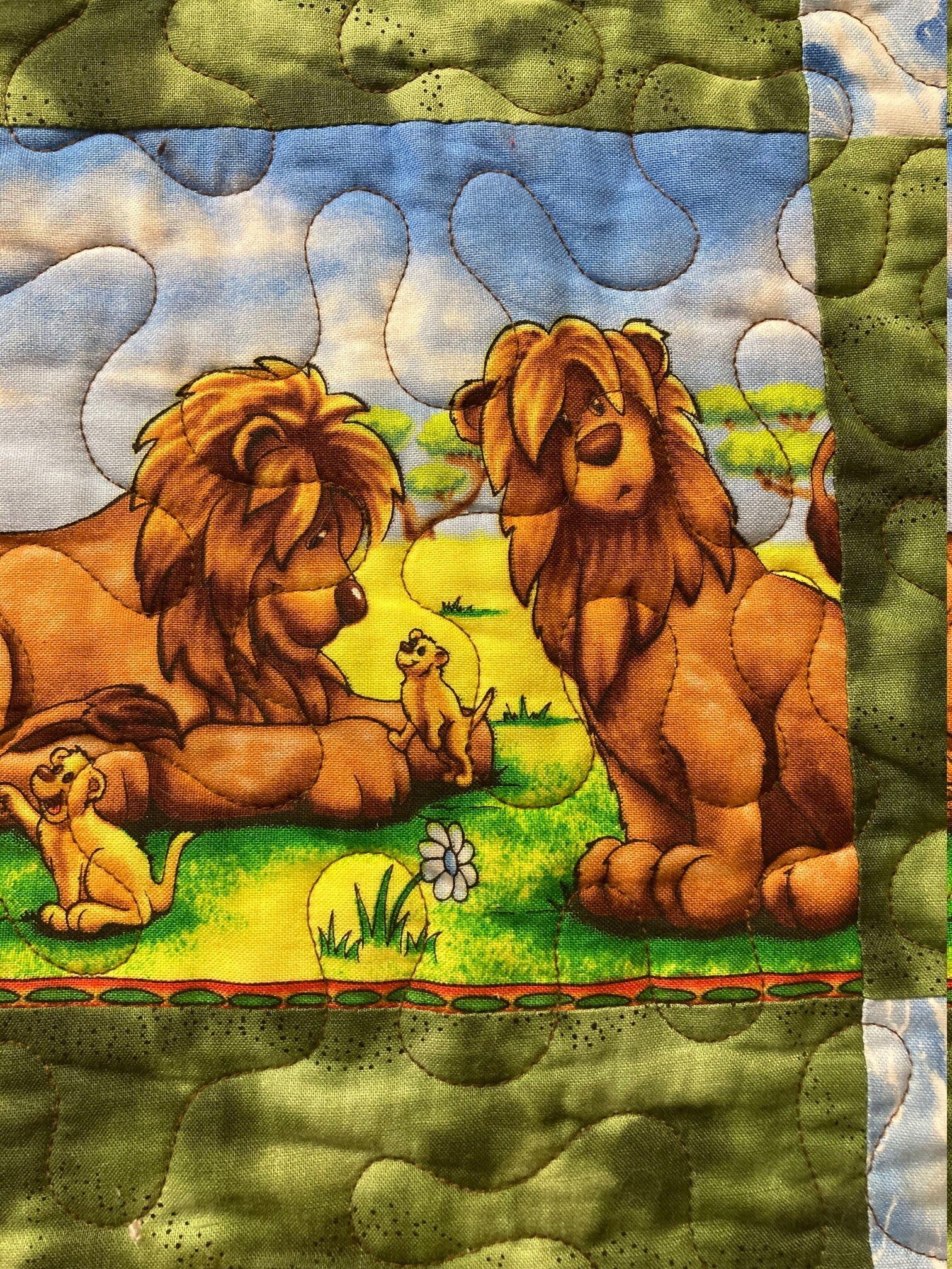 Lions Oh My...Child's Quilt and Pillowcase...Lap/Crib Quilt