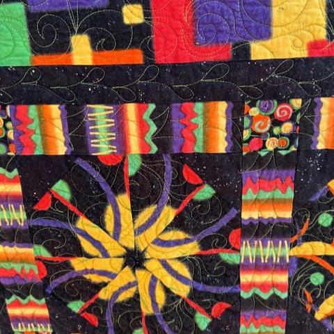 Kaleidoscope: Jazzy Stack-N-Whack Lap Quilt, 45 x 45